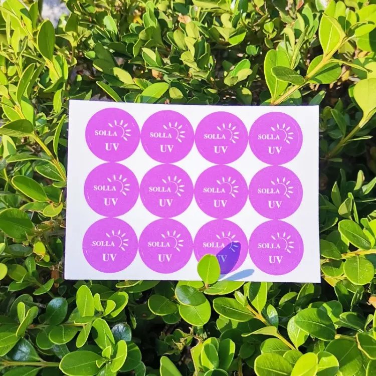 Wholesale Unique Style Cartoon PVC UV Color-Changing Sunscreen Detection Sticker for Outdoor Activities