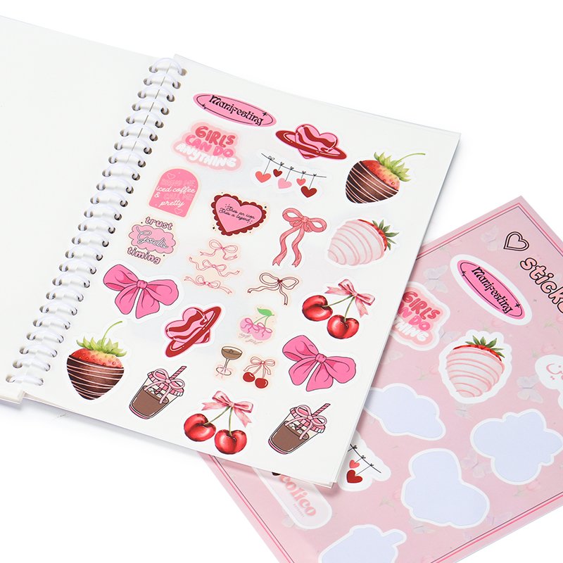 Custom scrape book sticker kids stickers books manufacturer custom reusable sticker book