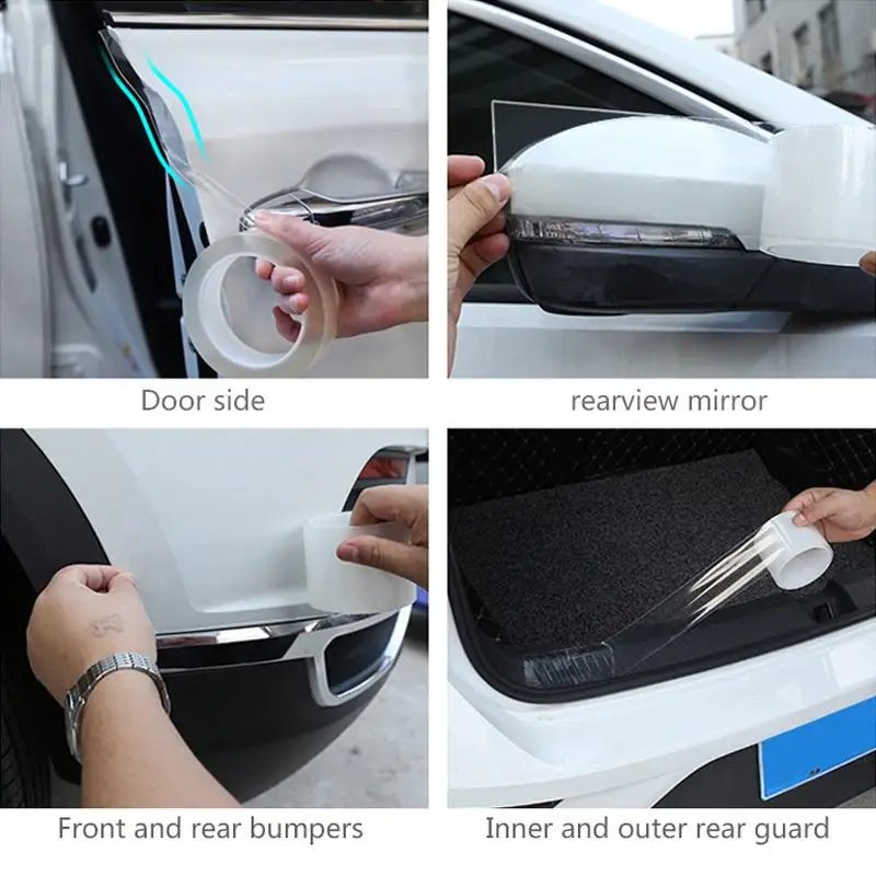 Universal Car Anti-collision Strip Nano Tape Scratchproof Car Threshold Transparent Film Door Edge Rim Protective Car Stickers