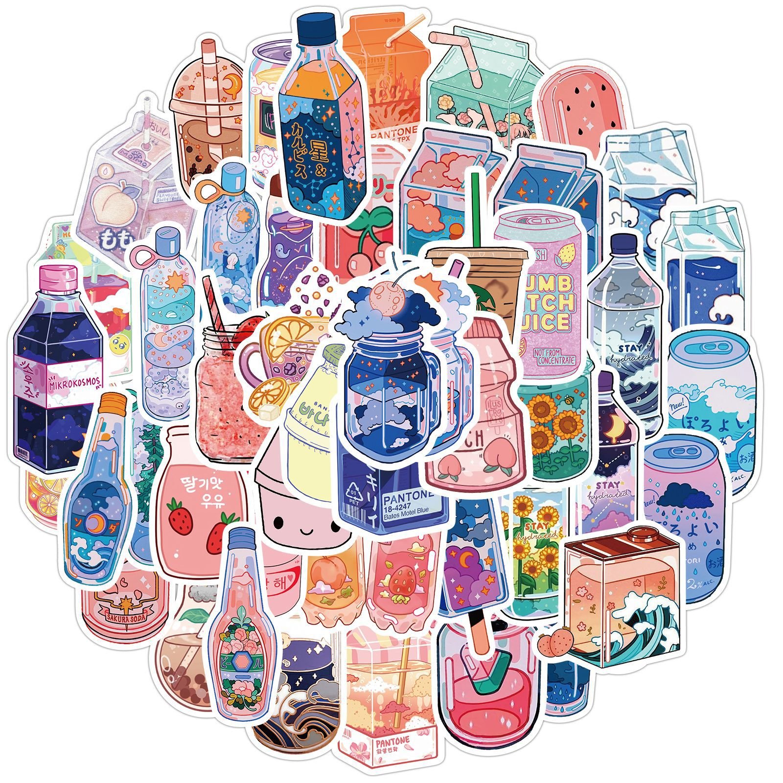 50pcs graffiti stickers Outdoor mix landscape luggage astronaut cartoon sticker wholesale decoration stickers