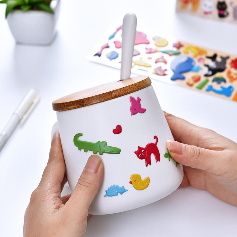 High Quality Custom Waterproof Cartoon Bubble Sticker Cute Anime Puffy Stickers Sheets