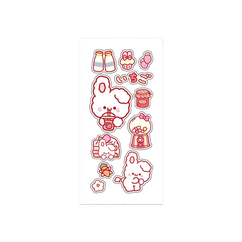 Cute Stickers Cartoon Thermos Cup Creative Handbook Mobile Phone Stickers Student Water Through Ming PVC Sticker