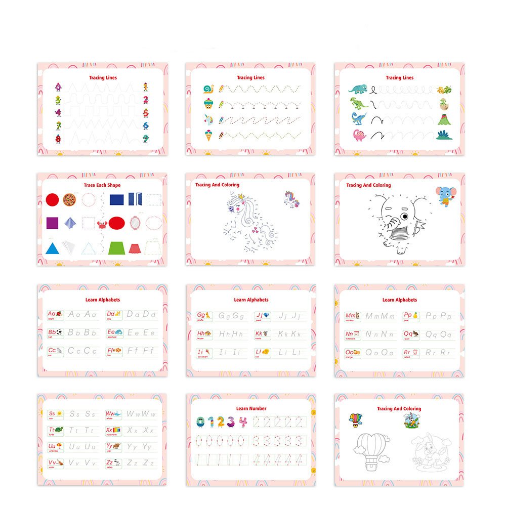 Wholesales 16 Themes Baby Cartoon Sticker Interactive Spiral Binding Quiet Book Children Montessori Busy Book For Kids