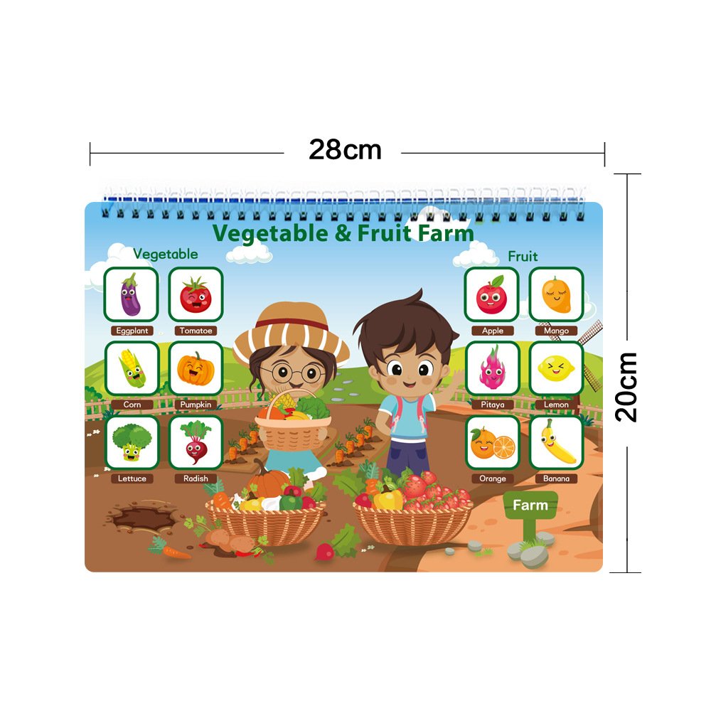 Wholesales 16 Themes Baby Cartoon Sticker Interactive Spiral Binding Quiet Book Children Montessori Busy Book For Kids