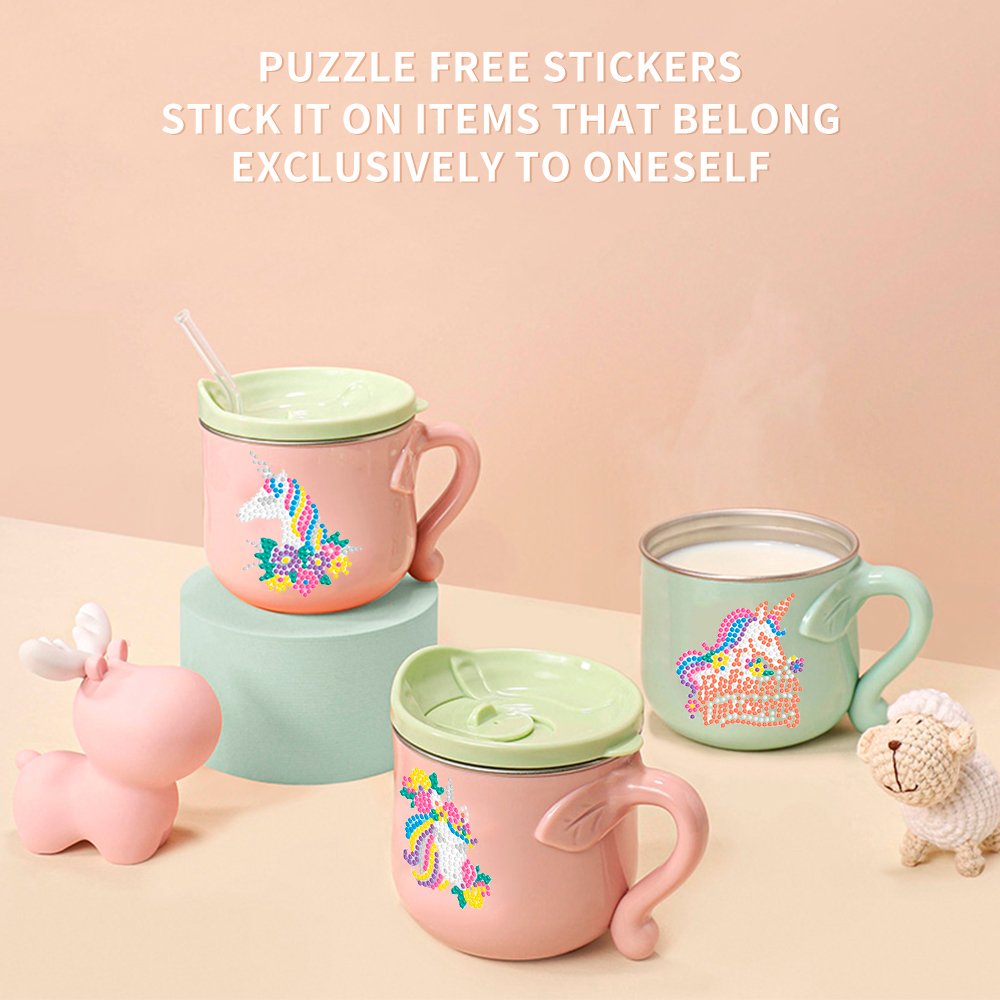 Unicorn Rainbow 5D Diamond Painting Sticker Set Cartoon Mosaic DIY Diamond Painting Accessories