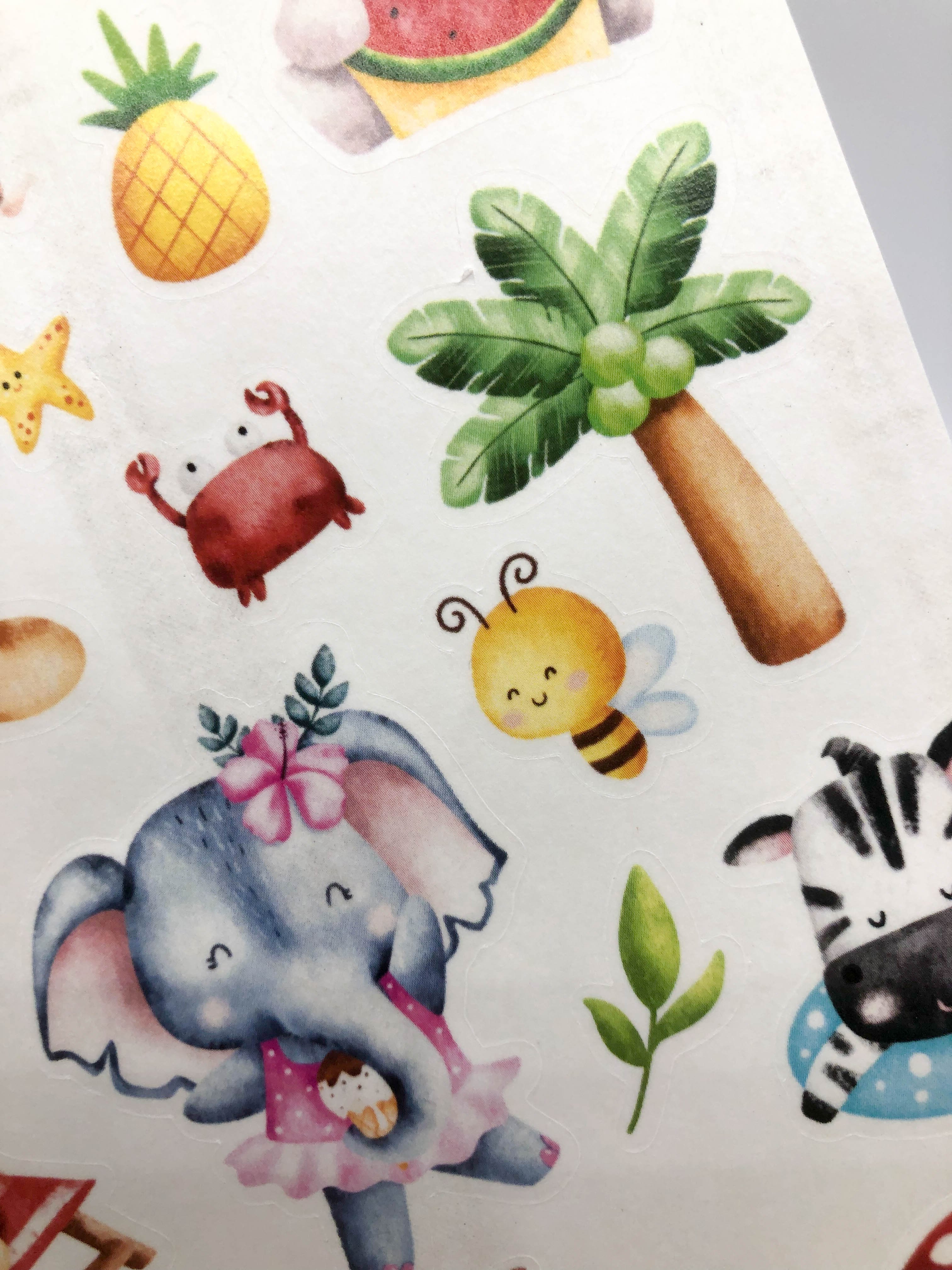 Wholesale Pvc Decorative Gifts Scrapbook Diy Suitcase Guitar Stickers Cartoon Animals Stickers For Children