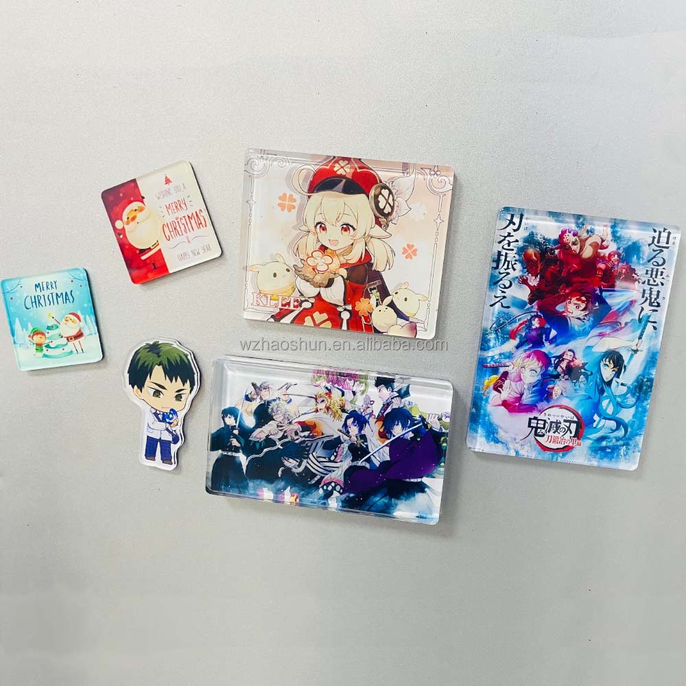 Customized Anime Cartoon Home Kitchen Decorations Design Acrylic 3d Epoxy Souvenirs Cartoon Magnetic Fridge Stickers