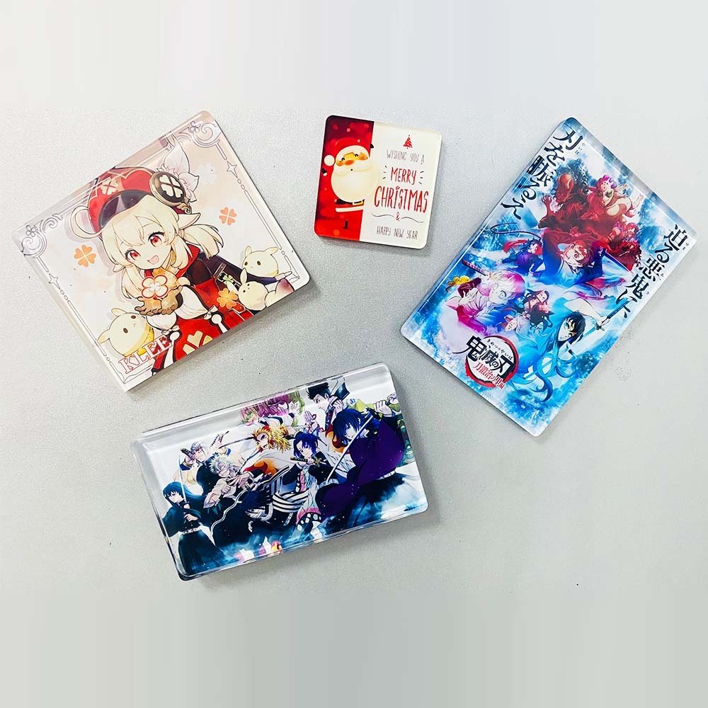 Customized Anime Cartoon Home Kitchen Decorations Design Acrylic 3d Epoxy Souvenirs Cartoon Magnetic Fridge Stickers