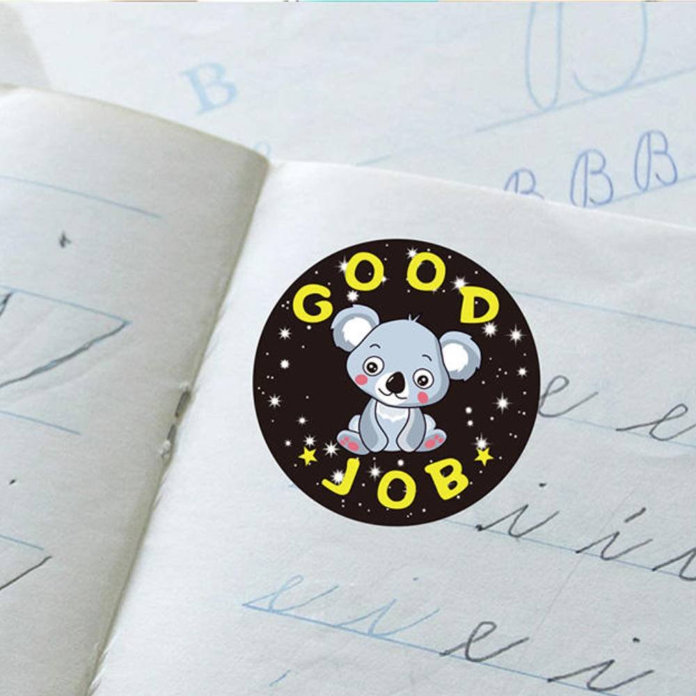 Custom Stickers Cute Cartoon Animals Stickers For Kids Round PP Paper School Teacher Supplies Child Reward Print Stickers