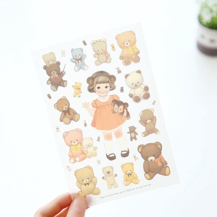 3D Zoo Cat Decorative Sheet Anime Kpop Glitter Cute Kiss Cut Cartoon Kawaii Pack Sticker For Baby Kids