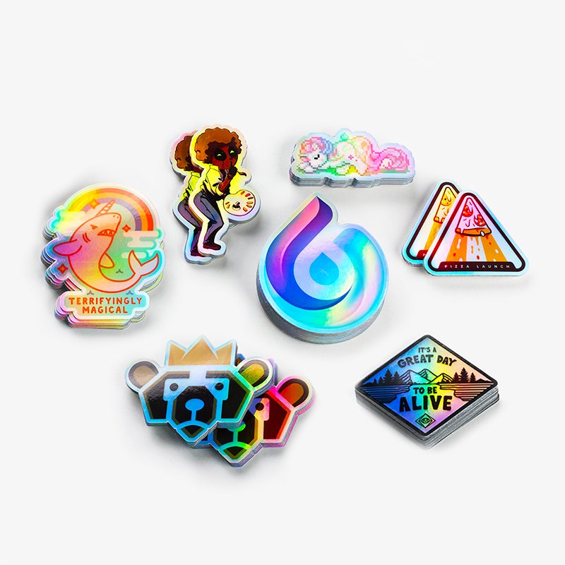 Custom Waterproof Vinyl Die Cut Sticker UV Printing Self-Adhesive Label Cartoon PVC Die Cut Logo Stickers