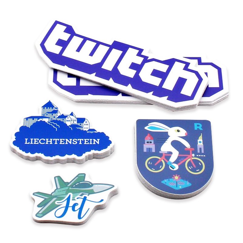 Custom Waterproof Vinyl Die Cut Sticker UV Printing Self-Adhesive Label Cartoon PVC Die Cut Logo Stickers