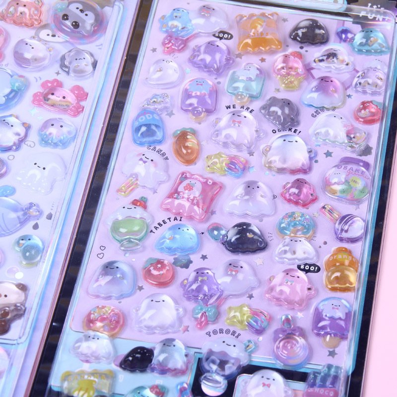 Children's cartoon cute animals 3D three-dimensional acrylic stickers with relief stickers for girls