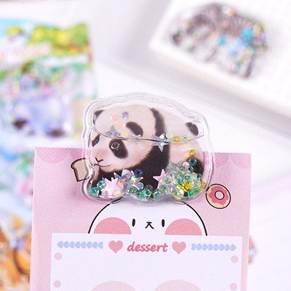 Cute 3D Easy Remove cartoon PVC waterproof stickers for decoration Shaker Water Korea Stickers