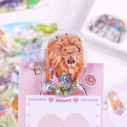 Cute 3D Easy Remove cartoon PVC waterproof stickers for decoration Shaker Water Korea Stickers