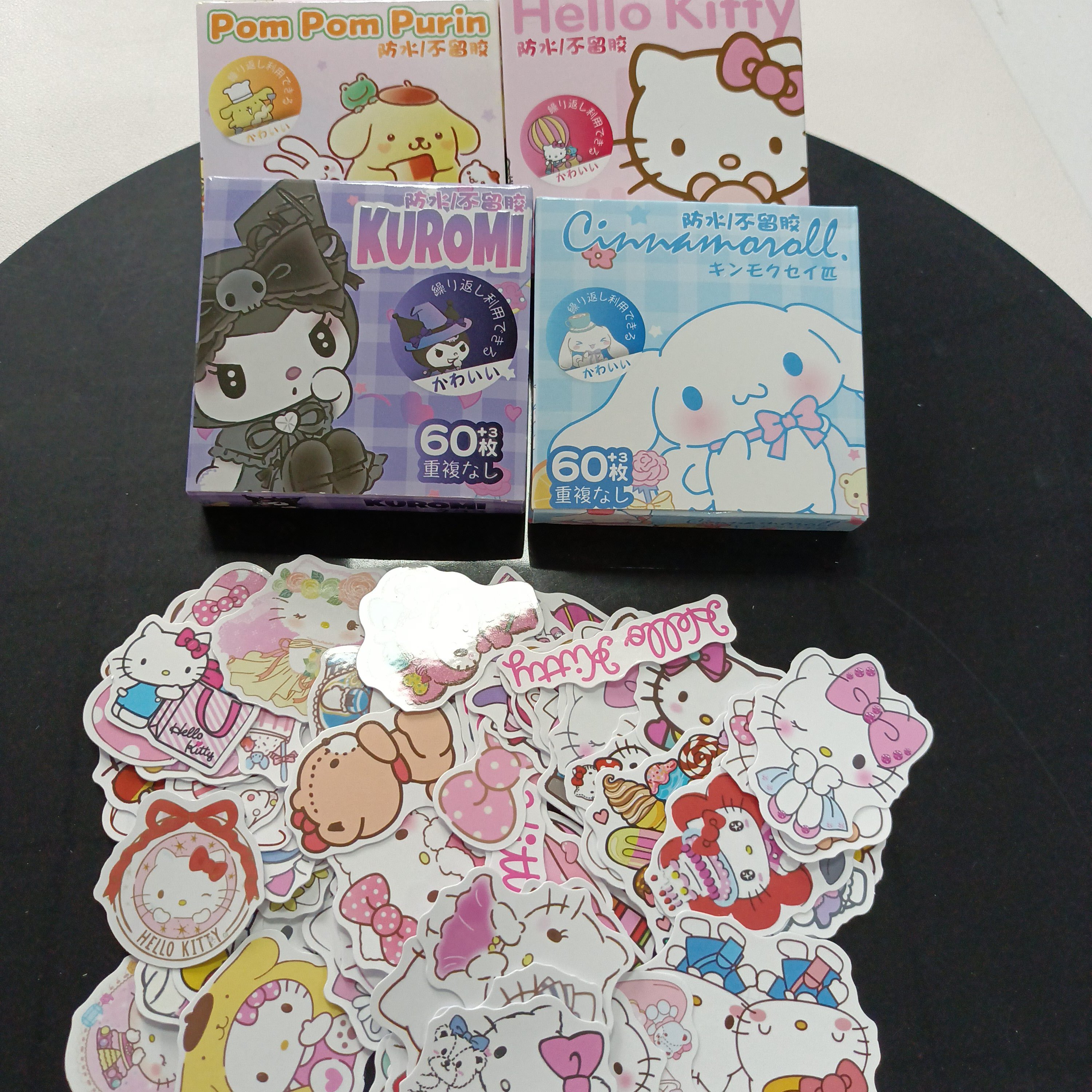 60pcs Anime Stickers Cute Sticker for Kids Girls Toy Phone Diary Cartoon Graffiti Decals Fun Decoration