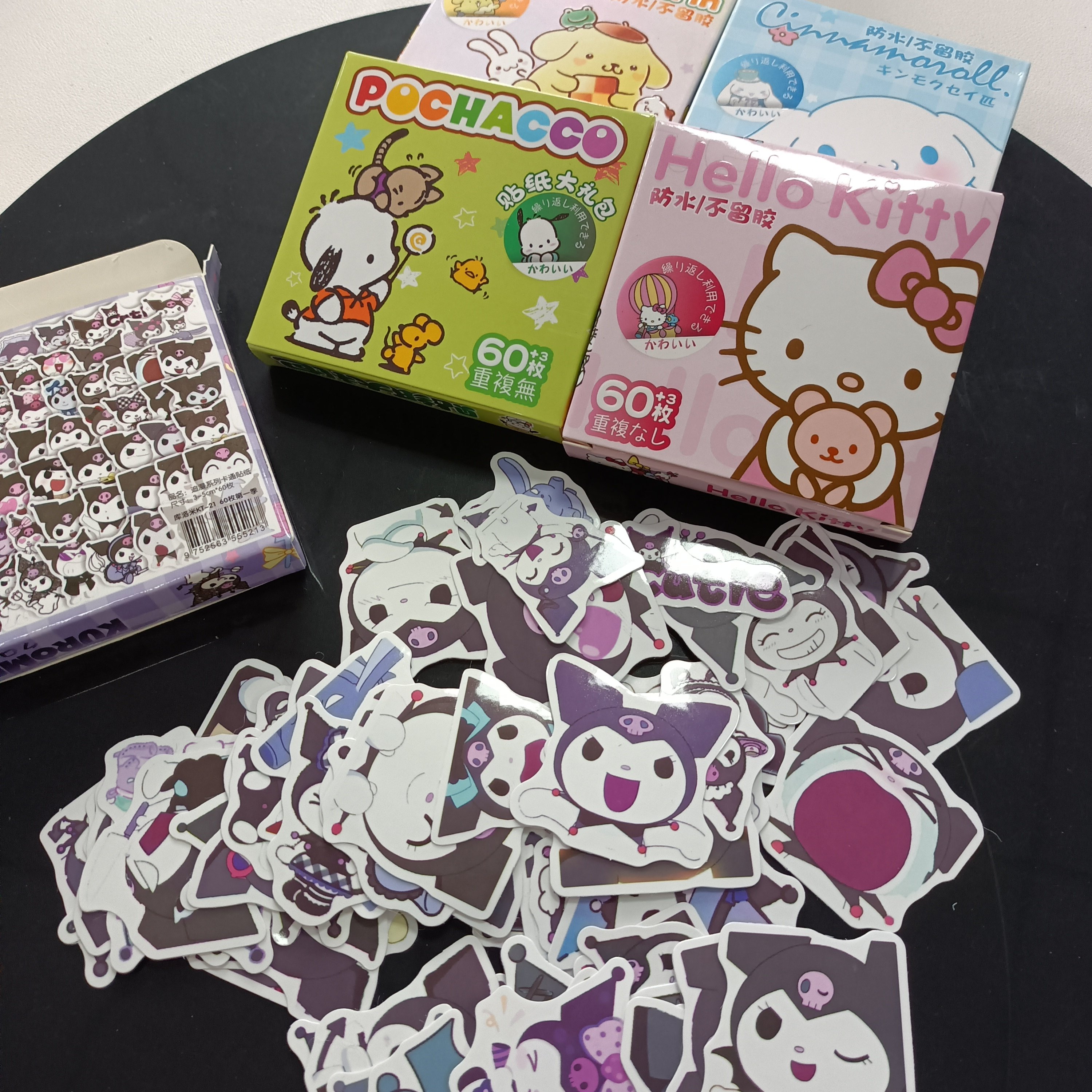 60pcs Anime Stickers Cute Sticker for Kids Girls Toy Phone Diary Cartoon Graffiti Decals Fun Decoration