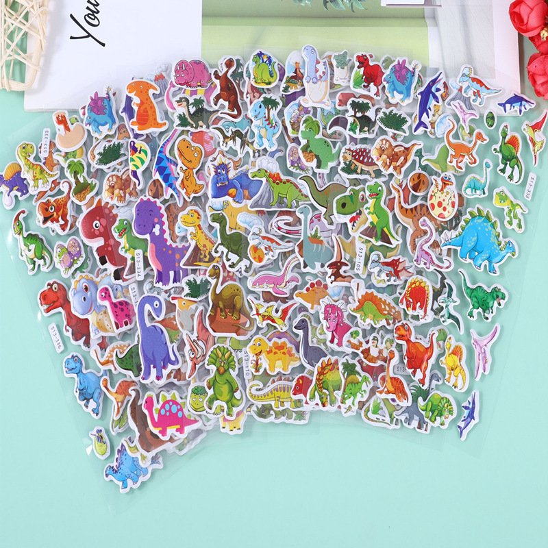 Hydraulic 3D Bump stickers Cute cartoon Cars Animal Fruit stickers Boys and Girls Reward Stickers Children baby gifts