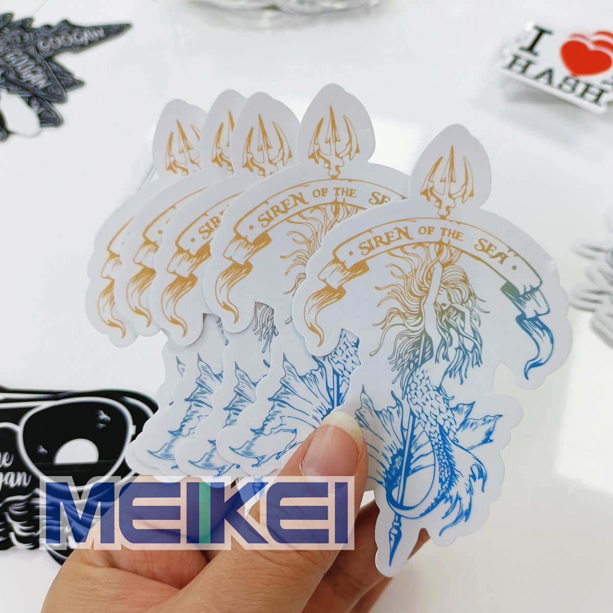 Custom Hologram Die Cut Sticker Adhesive Label Vinyl PVC Waterproof Printing Custom Logo Holographic Stickers for Kids