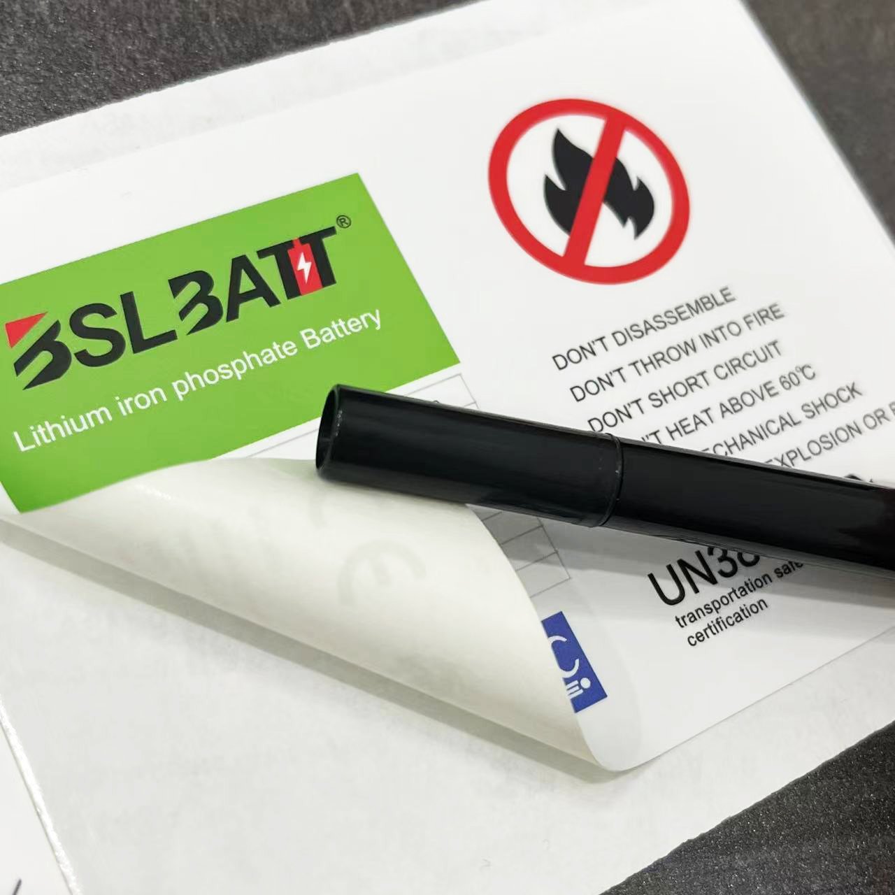 Custom Sticker Manufacturer Vinyl Adhesive Label Thick Electric Panel Labels Polycarbonate Sticker 3m Safety Battery Label