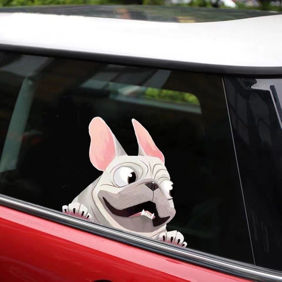 BIGIMAGE OEM Waterproof UV Resistance Transparent PVC Removable car stickers cute cartoon Window Sticker Vinyl Decal