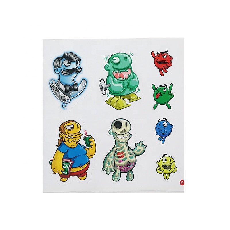 Custom printing bright 2D 3D hologram children cartoon sticker a4 holographic sheet