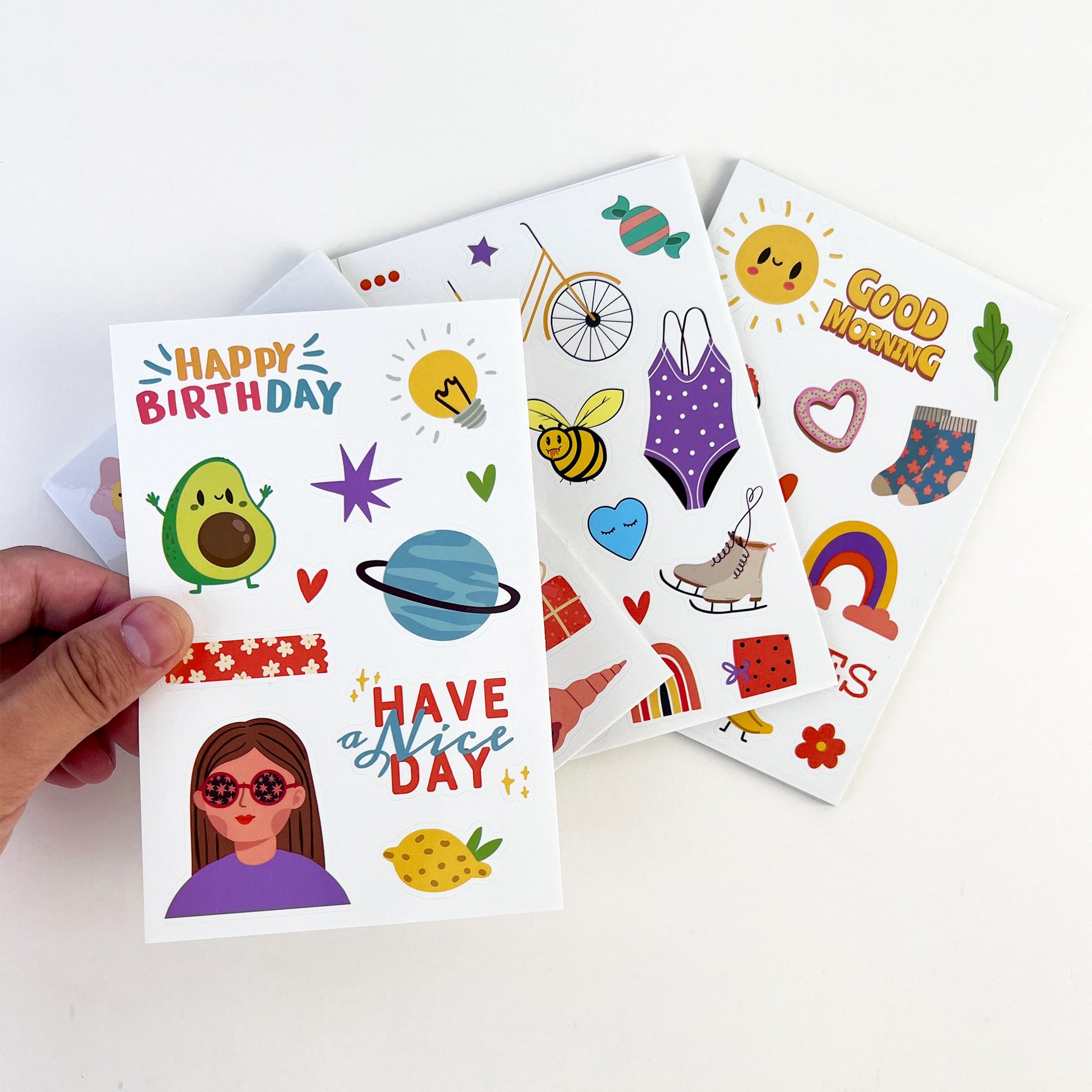Custom Logo Sticker Kiss Cut Waterproof Anime Cartoon Pvc Paper Transparent Kiss Cut Vinyl Sticker Sheet Custom