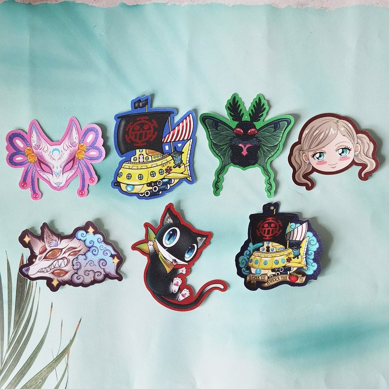 Waterproof Vinyl Stickers No Minimum Die Cut Logo Stickers Custom Cartoon Stickers With Glitter