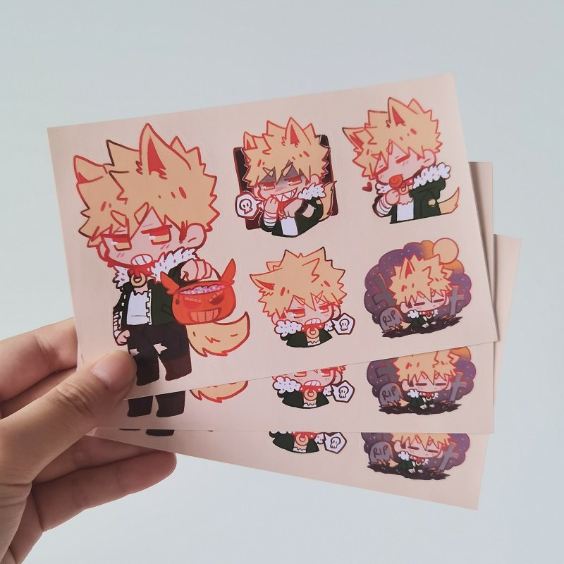Waterproof Vinyl Stickers No Minimum Die Cut Logo Stickers Custom Cartoon Stickers With Glitter
