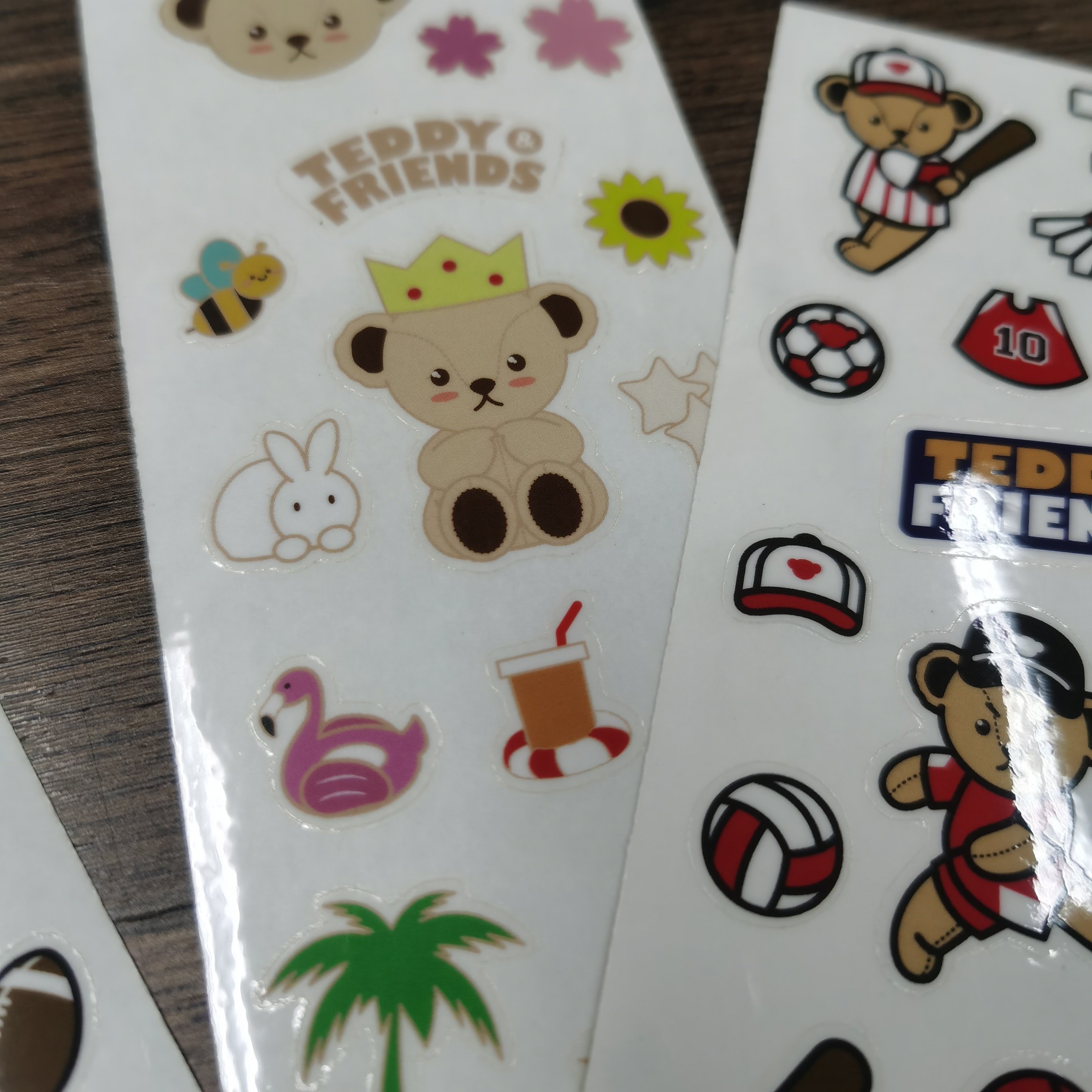 Factory direct sale adhesive stickers for kids cartoon pp bag package one set