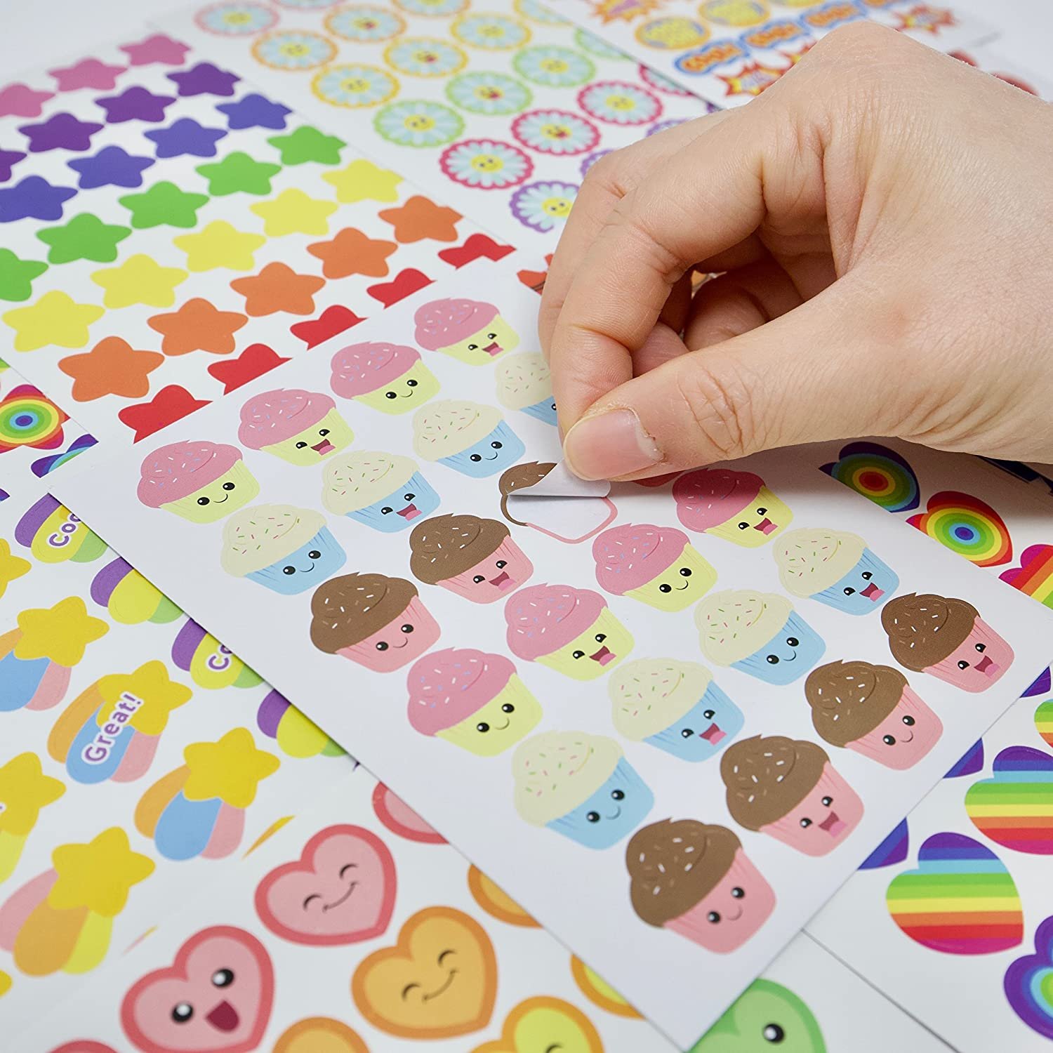Factory direct sale adhesive stickers for kids cartoon pp bag package one set