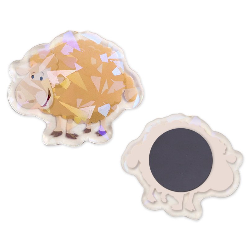 Customized die cut clear acrylic fridge magnets custom logo refrigerator magnet manufacturer