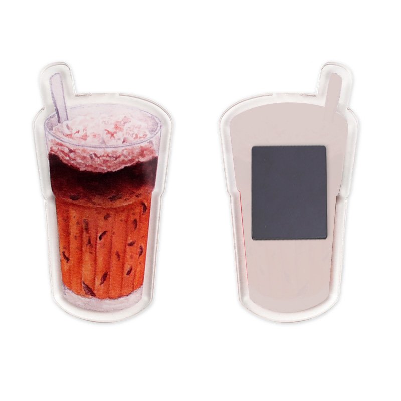 Customized die cut clear acrylic fridge magnets custom logo refrigerator magnet manufacturer