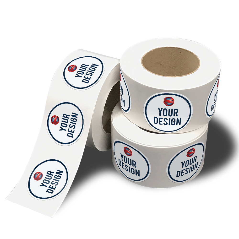 Custom Printing Carton Sticker Packaging Roll Adhesive Vinyl Waterproof Round Paper Stickers Private Label Roll