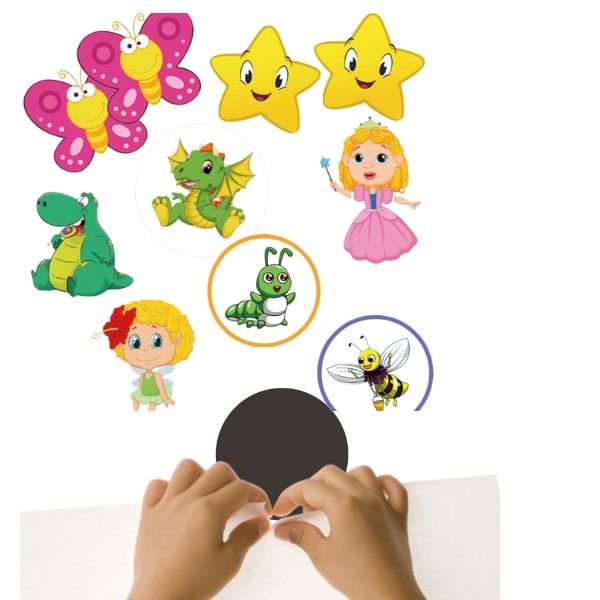 Kids Potty Training Sticker Thermochromic Sticker Heat Sensitive Color Changing Sticker