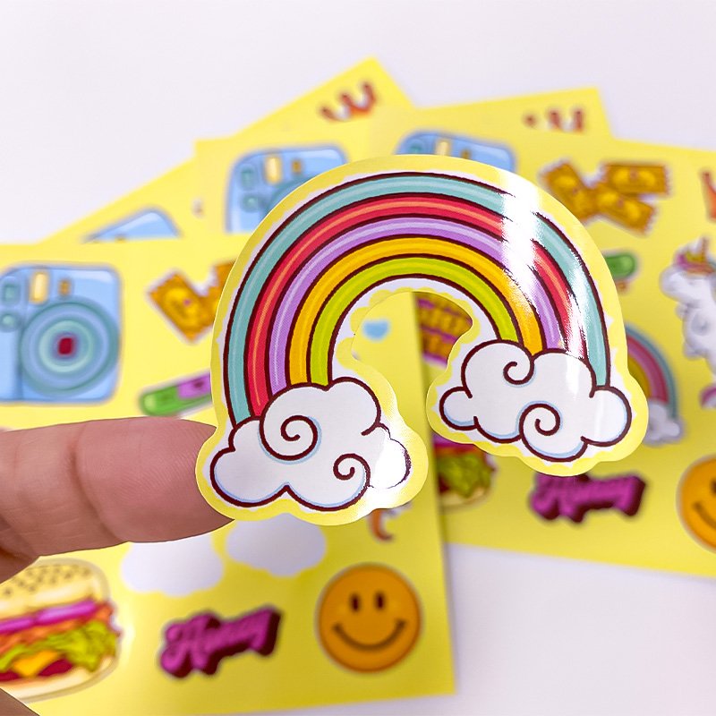 Customized PVC Vinyl Color Cartoon Planner Stickers,Stationery Kiss Cut Sticker Sheet