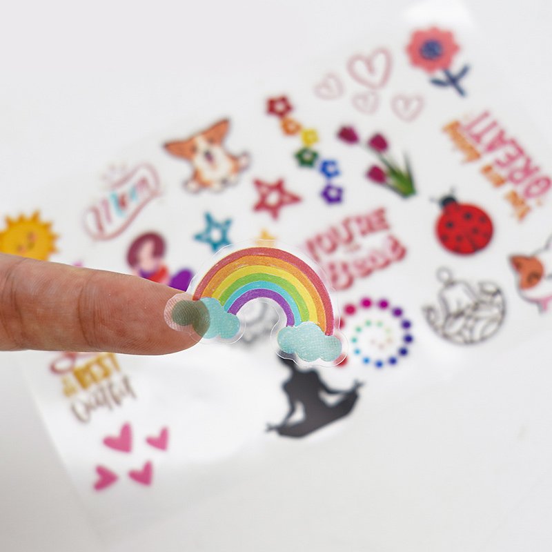 Adhesive Labels Cute Cartoon Animals Sticker Vinyl Custom Wholesale Printing for Kids Teacher Stickers