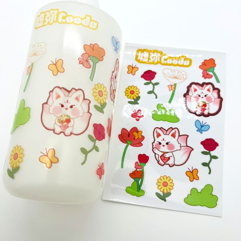 Factory Customized high quality sticker roll transparent clear label sticker for water beverage bottle