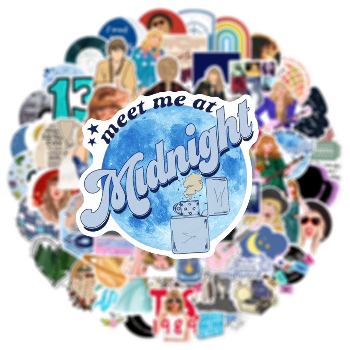100Pcs Fashion Singer Taylor Swift Cartoon Sticker New Album Diy Luggage Laptop Bottle Phone Decorative Music Sticker