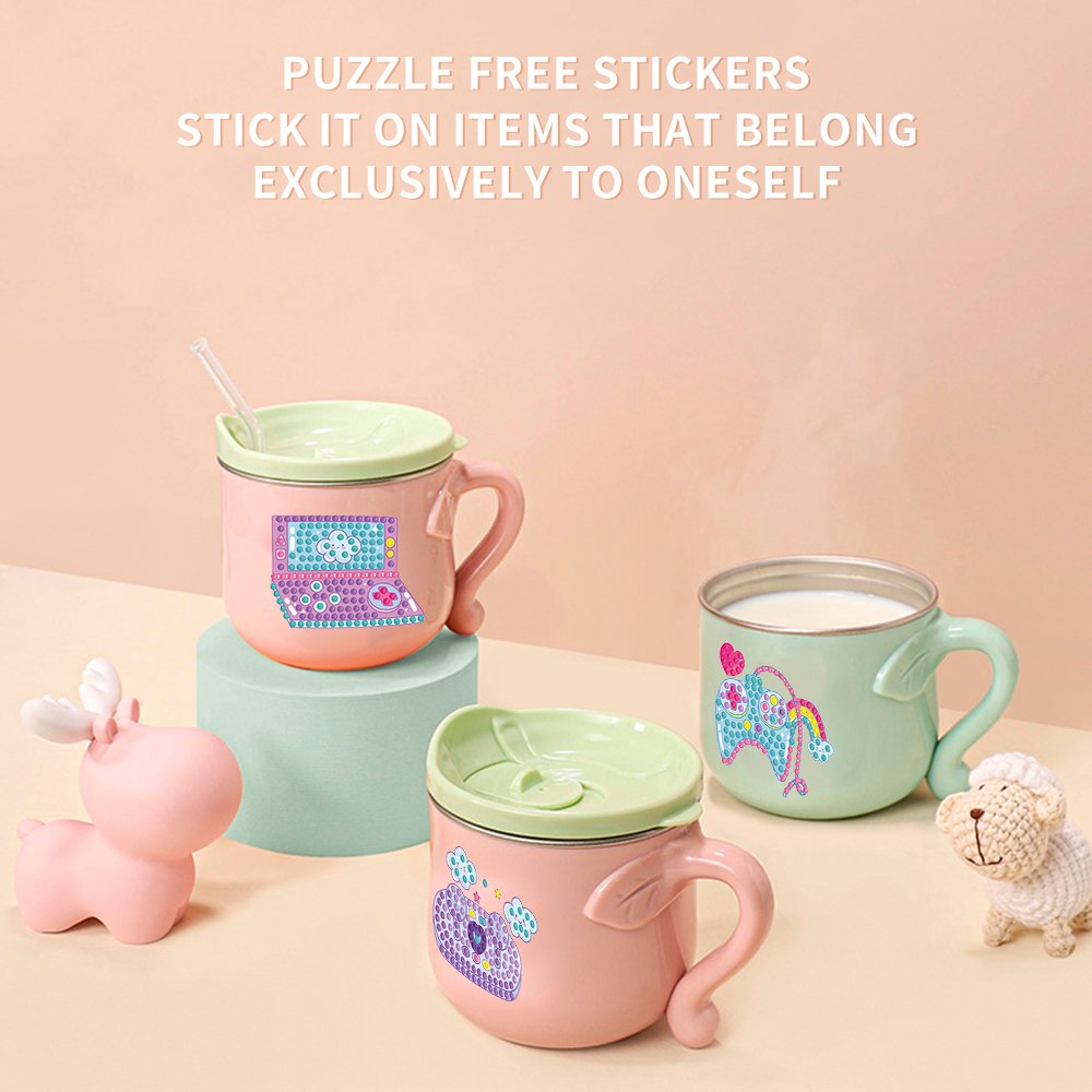 DIY Diamond Painting Set, Children's Creative Handmade Diamond Stickers, Cute Cartoon Full Diamond, Hand drawn