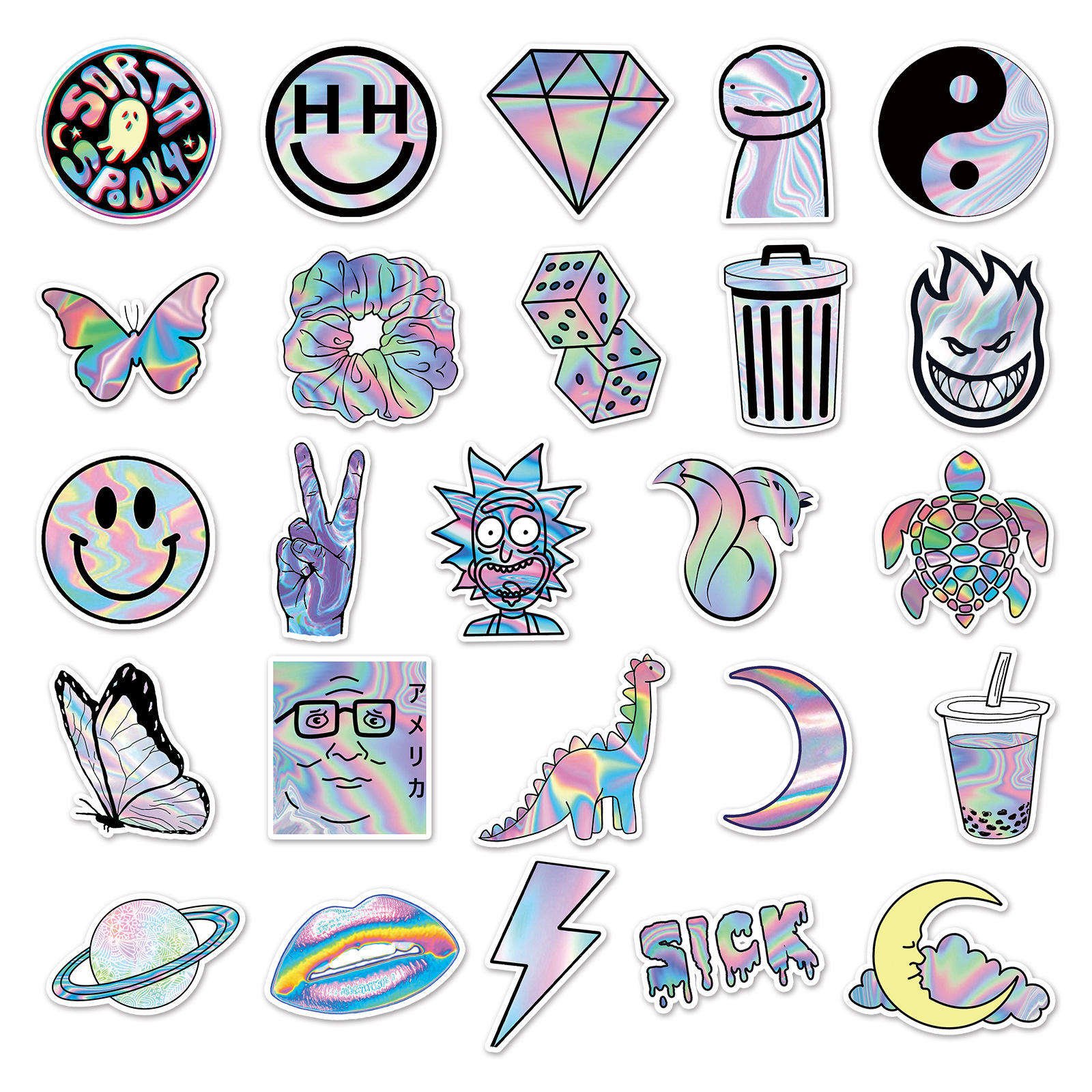 Custom Printing Die Cut Vinyl Stickers Adhesive Waterproof Pvc Label Company Logo Design Cartoon Stickers