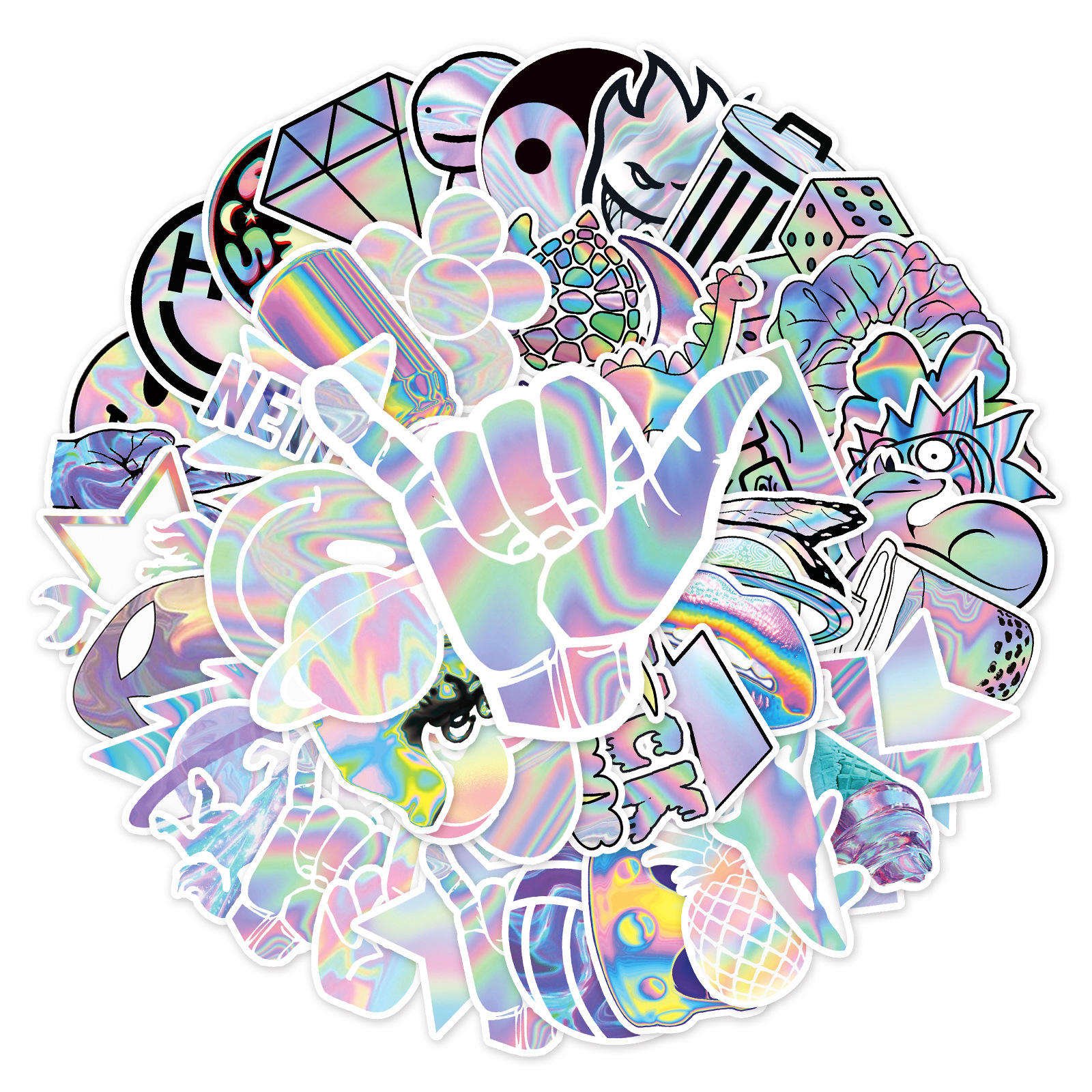 Custom Printing Die Cut Vinyl Stickers Adhesive Waterproof Pvc Label Company Logo Design Cartoon Stickers