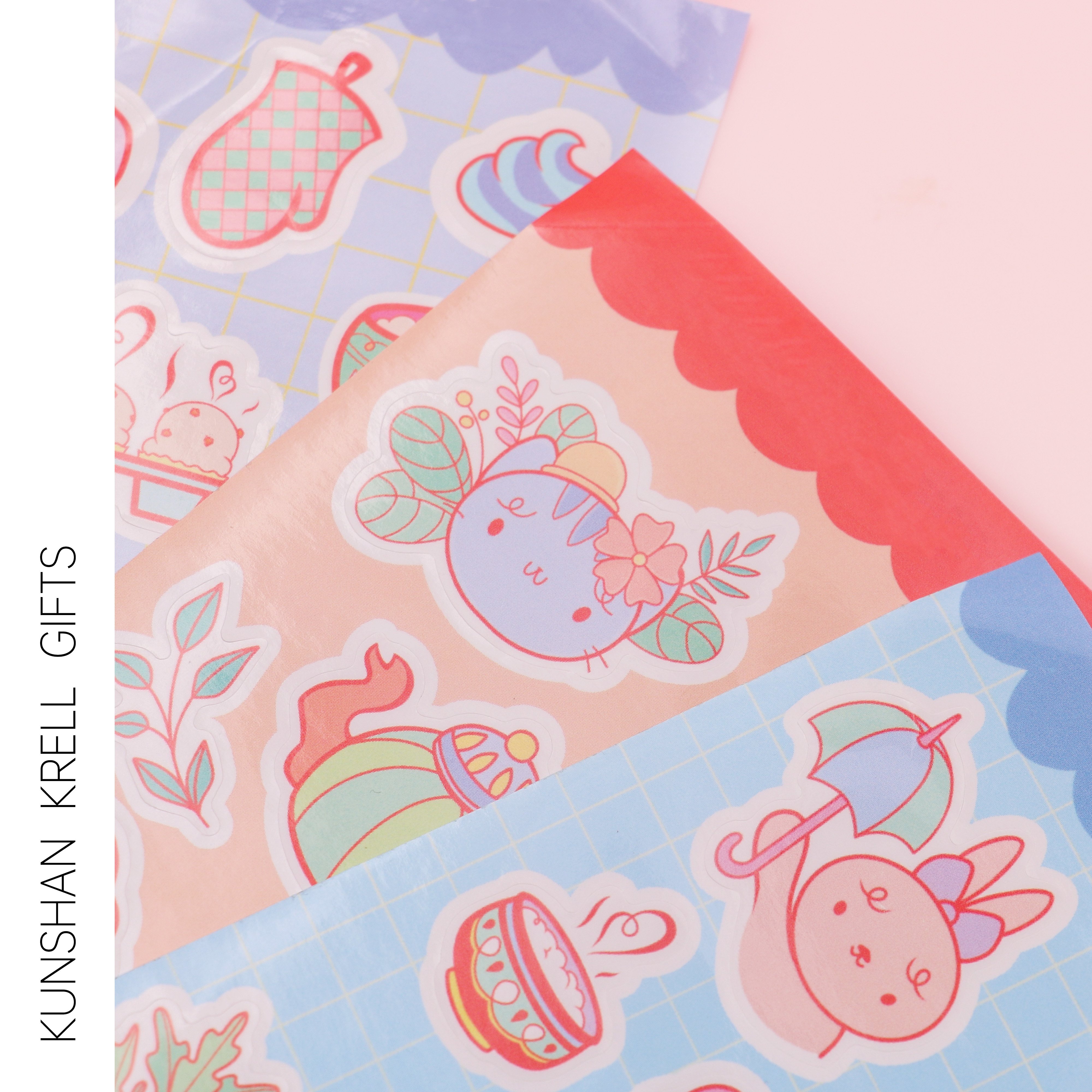 Custom Cute Cartoon Sticker Custom Crystal Company Logo Stickers Wholesale Custom Decorative Clear Stickers