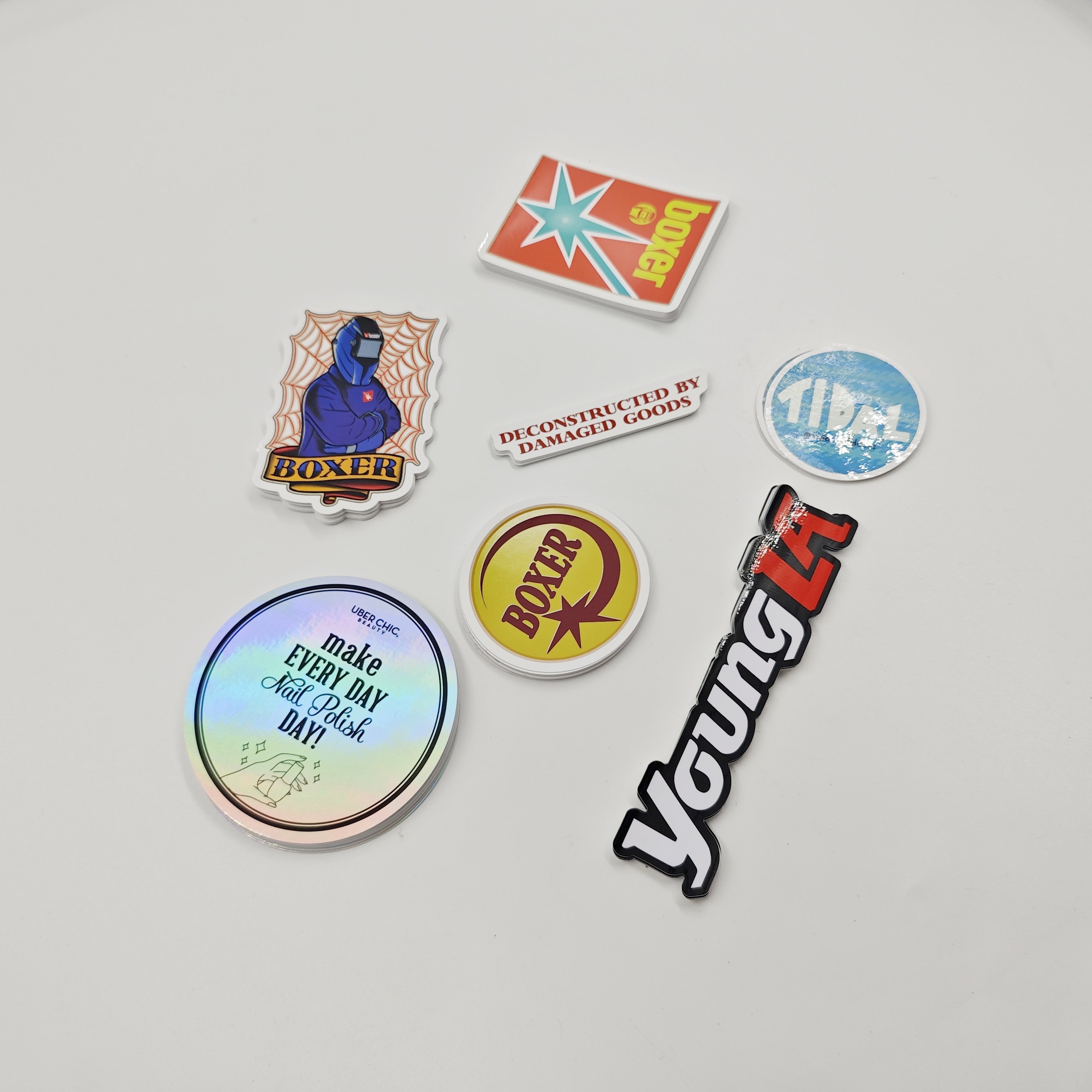 Custom Die Cut Sticker with Gloss Vinyl Holographic Finish Free Proofing Waterproof Printing Logo Custom Cartoon Style