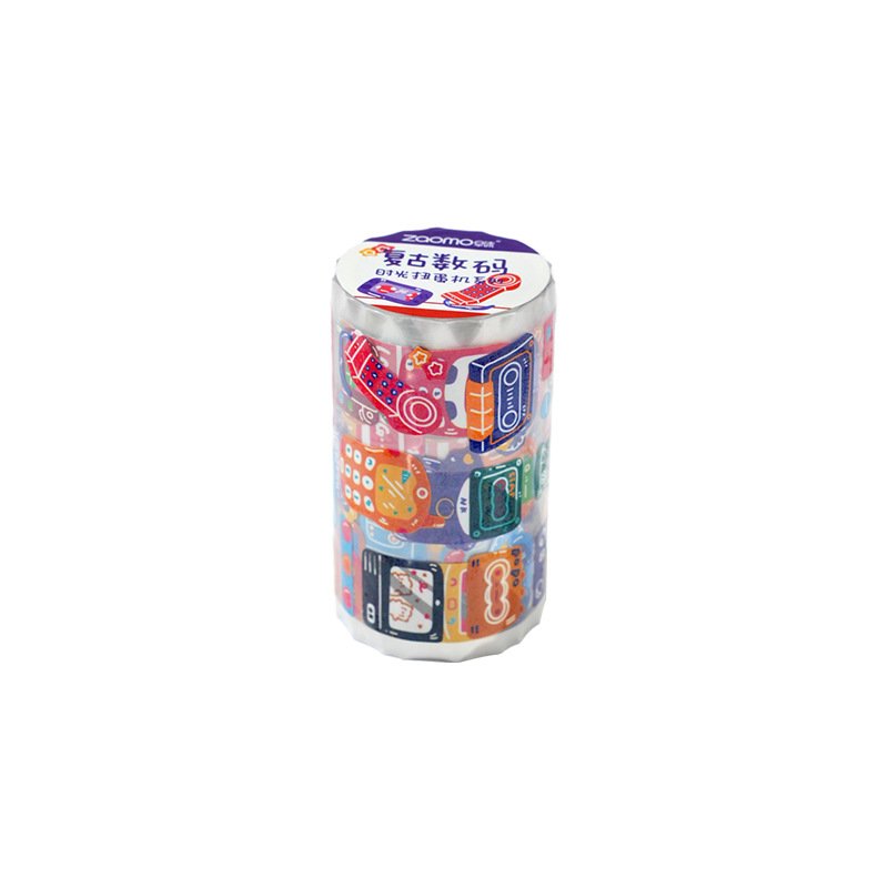 Hot Selling Custom Logo PET Tape Time Twister Series Cute DIY Decorative Cartoon Bright Starlight Film Sticker Washi Tape Roll