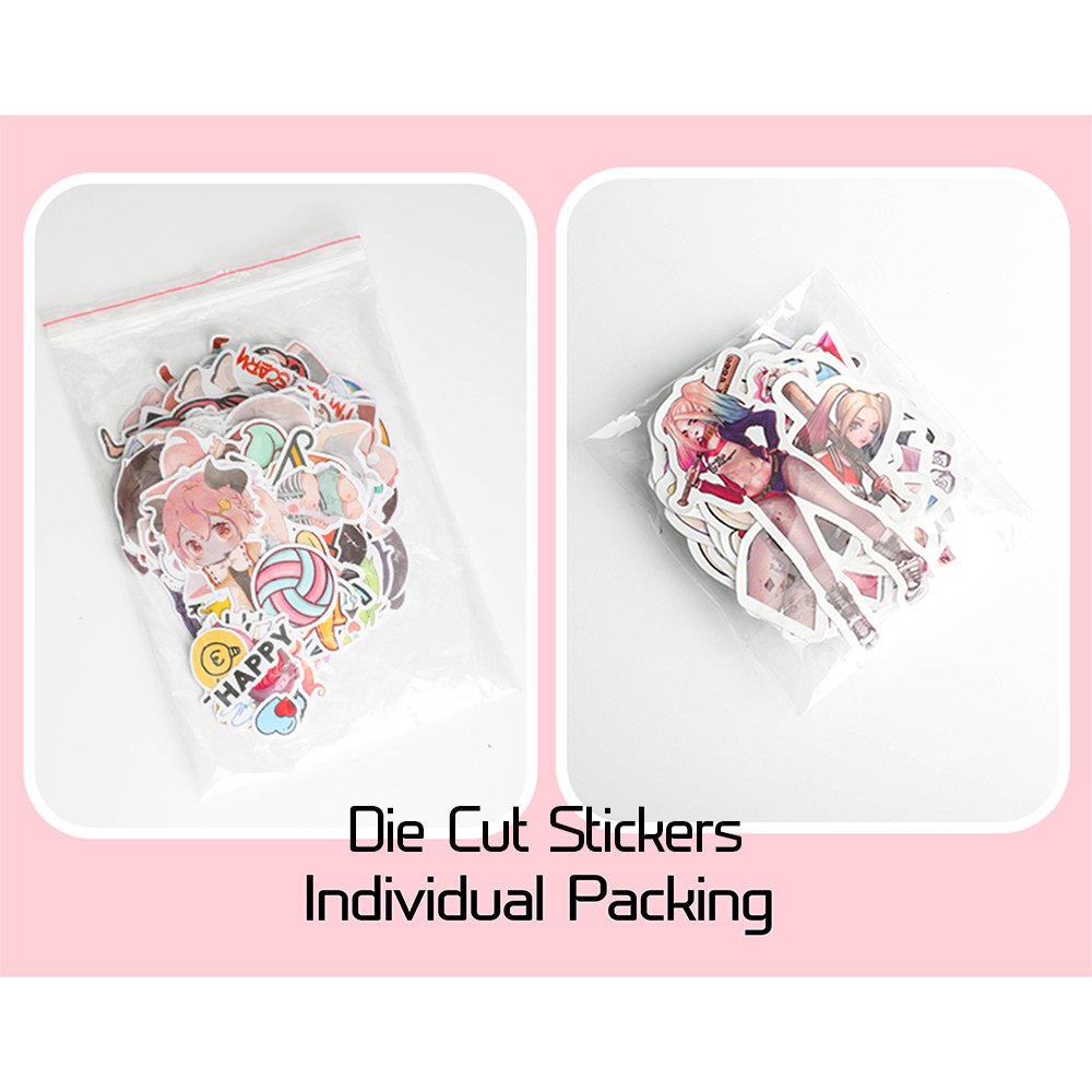 Custom Die Cut DiWaterproof Paper Vinyl Decorative Cartoon Stickers Sheets Digital Printing Vinyls Stickers Adhesive Sticker