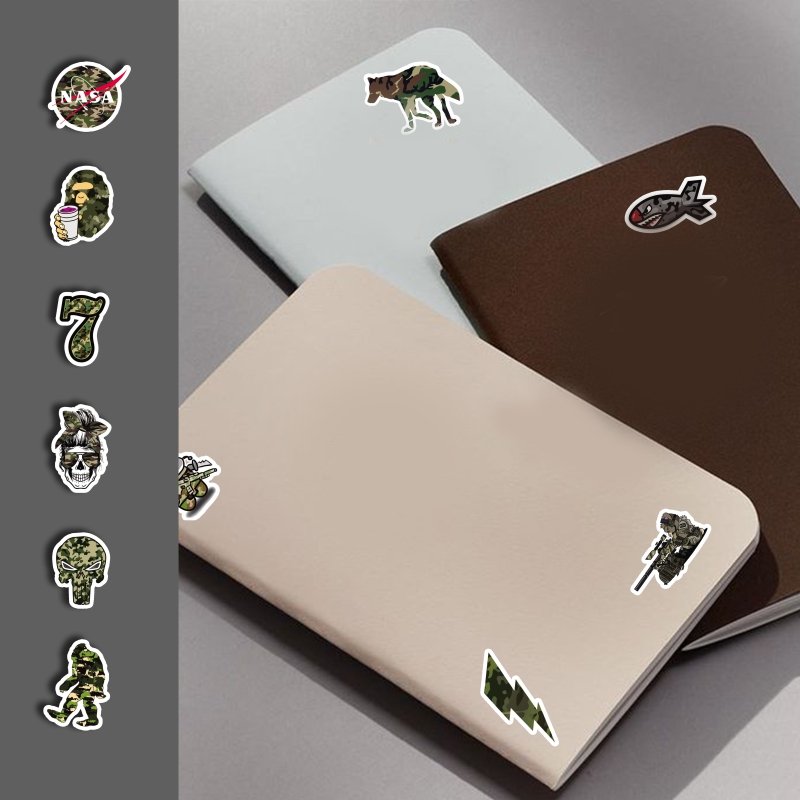 100 PCS Camo waterproof Sticker for Water bottle Motorcycle Laptop