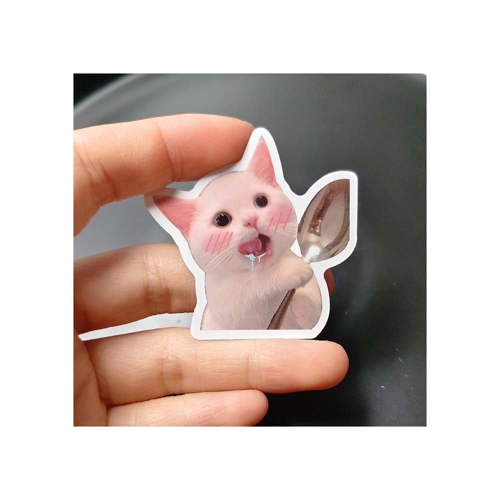 Wholesale Fashion Custom Cute Cats Adhesive Stickers 50pcs/bag for Kids Suitcase & Promotion Use Exclusive Design