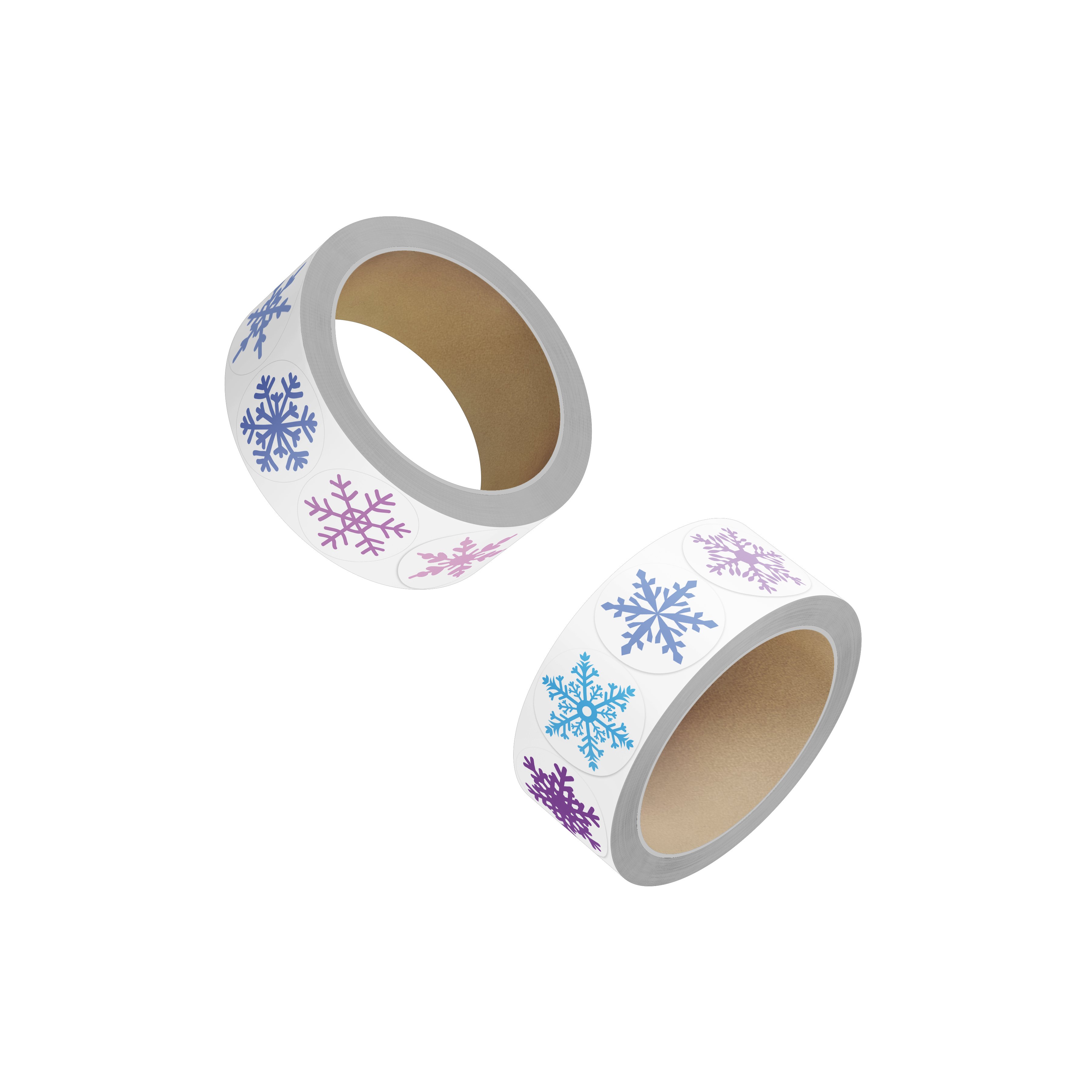 Factory direct sales1-inch Christmas stickers with cartoon patternslifestyle decoration labels customized adhesive labels
