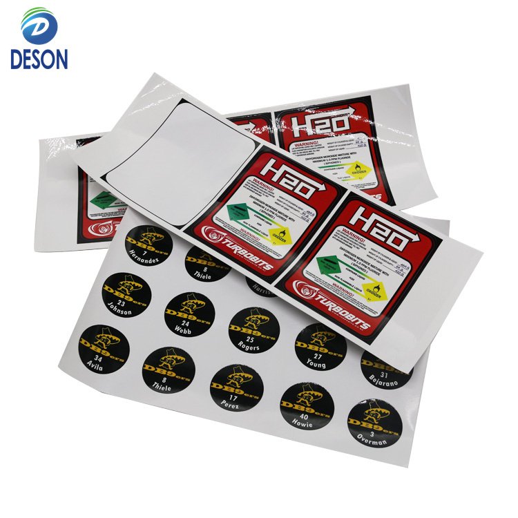 Deson Color Adhesive Waterproof Reflective Decal Vinyl PVC Glossy Hologram UV Transfer Plastic Cup Sticker Sheet